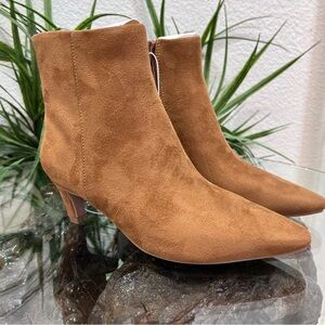 Elegant Tan Universal Thread ‘Taylor’ Ankle Boots - Kitten Heel 2”